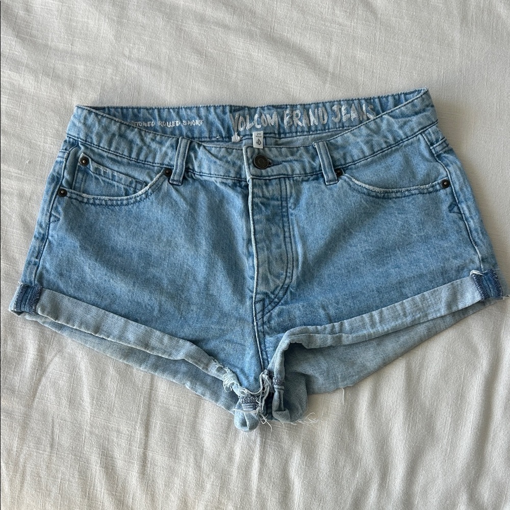 Volcom Light Blue Jean Shorts